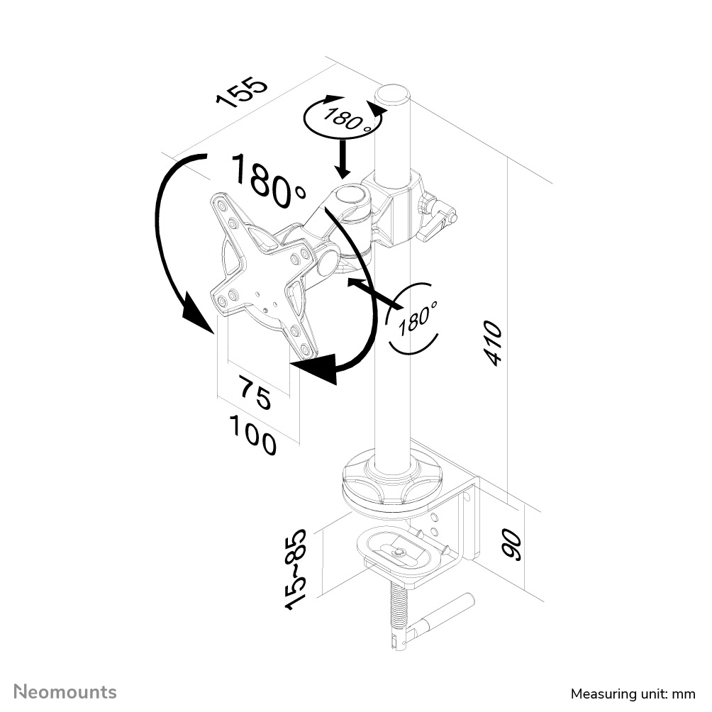 Neomounts FPMA-D1010 Monitorarm 10-30"